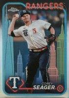 2024 Topps Chrome #100 Corey Seager Big Apple Refractor Baseball Card