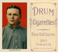 1909 White Borders Drum 350 #347 George Mullen Portrait-Correct spell Mullin Baseball Card