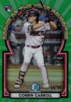 2023 Bowman Rookie of the Year Favorites #ROYF1 Corbin Carroll Green Refractor Baseball Card