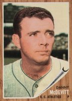 1962 Topps #493 Danny McDevitt Baseball Card