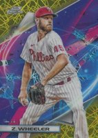2022 Topps Cosmic Chrome #125 Zack Wheeler Gold Interstellar Refractor Baseball Card