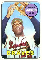 1969 Topps #128 Tommie Aaron Baseball Card