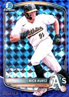 2025 Bowman Chrome Prospects #BCP114 Nick Kurtz Purple Geometric Baseball Card