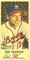 1954 Johnston Cookies Braves #34 Bob Thomson Baseball Card