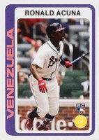 2018 Topps Throwback Thursday #105 Ronald Acuna Baseball Card