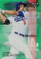 2016 Finest #58 Corey Seager Green Refractor Baseball Card