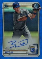 2020 Bowman Chrome Sapphire Edition Autographs #BSPABWJ Bobby Witt Jr. Baseball Card
