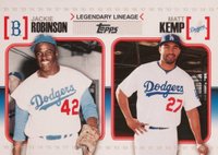 2010 Topps Legendary Lineage #LL23 Jackie Robinson/Matt Kemp Baseball Card