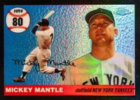 2006 Topps Chrome Mantle Home Run History #80 Mickey Mantle Black Refractor Baseball Card