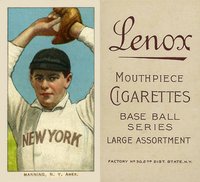 1909 White Borders Lenox-Brown #302 Rube Manning Pitching Baseball Card