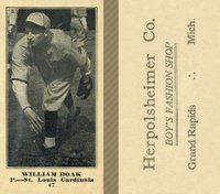 1916 Herpolsheimer Co. #47 William Doak Baseball Card