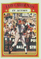 1972 Topps #562 Leo Cardenas In Action Baseball Card