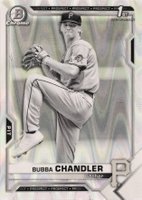 2021 Bowman Draft #BDC41 Bubba Chandler Chrome-Black & White Raywave Refractor Baseball Card