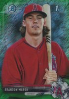 2017 Bowman Chrome Prospects #BCP241 Brandon Marsh Green Shimmer Baseball Card