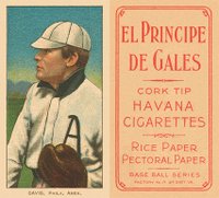 1909 White Borders El Principe De Gales #121 Harry Davis Phila. Davis On Front Baseball Card