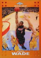 2007 Topps Chrome #3 Dwyane Wade Orange Refractor Basketball Card