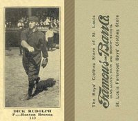 1916 Famous & Barr Co. #149 Dick Rudolph Baseball Card