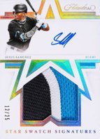 2021 Panini Flawless Star Swatch Signatures #SSS-JS Jesus Sanchez Baseball Card
