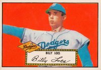 1952 Topps #20 Billy Loes Red Back Baseball Card