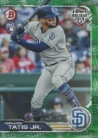 2019 Topps Holiday Bowman  #TH-FTJ Fernando Tatis Jr. Green Festive Baseball Card