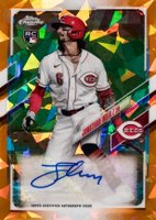 2021 Topps Chrome Update Sapphire Edition Rookie Autographs #JI Jonathan India Orange Baseball Card