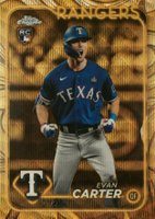 2024 Topps Gilded Collection #71 Evan Carter Gold Wave Baseball Card