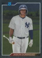 2020 Bowman Heritage Chrome Prospects #JAS Jasson Dominguez Baseball Card