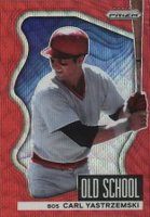 2022 Panini Prizm Old School #OS8 Carl Yastrzemski Red Wave Prizm Baseball Card
