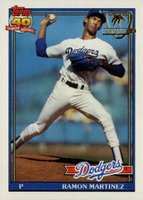 1991 Topps Desert Shield #340 Ramon Martinez Baseball Card