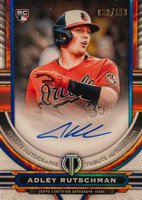 2023 Topps Tribute Tribute Autograph #TAARU Adley Rutschman Blue Baseball Card