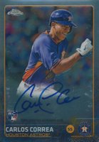 2015 Topps Chrome Autograph Rookies #AR-CC Carlos Correa Baseball Card