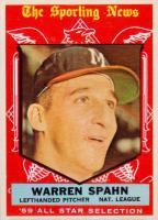 1959 Topps #571 Warren Spahn All-Star Baseball Card
