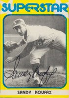 1982 Superstar #14 Sandy Koufax Baseball Card
