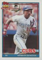 1991 Topps Desert Shield #765 Shawon Dunston Baseball Card