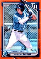 2024 Bowman Draft #BDC182 Brayden Taylor Chrome-Orange Refractor Baseball Card