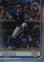 2019 Topps Chrome #141 Luis Urias Blue Jersey-Refractor Baseball Card