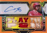 2022 Topps Triple Threads Autograph Relics #SO1 Shohei Ohtani Amber Baseball Card