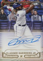 2023 Topps Definitive Collection Defining Images Autograph Collection #DIAVG Vladimir Guerrero Jr. Baseball Card