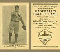 1917 Collins-McCarthy #18 Eddie Burns Baseball Card