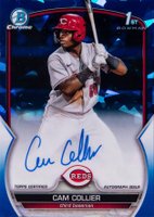 2023 Bowman Sapphire Edition Chrome Prospects Autographs #BSPACC Cam Collier Baseball Card