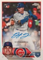 2023 Topps Chrome Update Autograph #ACMMV Matt Mervis Refractor Baseball Card