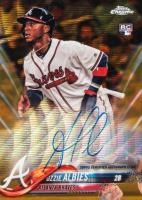 2018 Topps Chrome Rookie Autograph #RA-OA Ozzie Albies Gold Wave Refractor Baseball Card