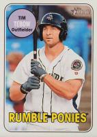 2018 Topps Heritage Minor League #180 Tim Tebow Holding Bat Baseball Card