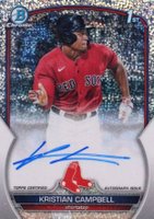 2023 Bowman Draft Chrome Prospect Autograph #CDAKCA Kristian Campbell Sparkle Refractor Baseball Card