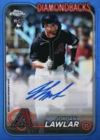 2024 Topps Chrome Update Chrome Baseball Update Series Autographs #ACJL Jordan Lawlar Blue Refractor Baseball Card