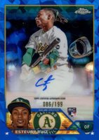 2023 Topps Chrome Update Sapphire Edition Autograph #ER Esteury Ruiz Baseball Card