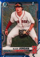 2021 Bowman Chrome Prospects #BCP71 Blaze Jordan Blue Shimmer Refractor Baseball Card