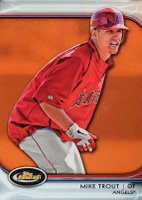 2012 Finest #78 Mike Trout Orange Refractor Baseball Card