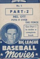 1937 Goudey Flip Movies #3B Mel Ott Part 2 Baseball Card