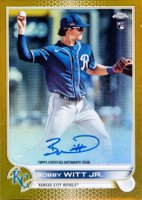 2022 Topps Chrome Rookie Autographs #RABW Bobby Witt Jr. Gold Refractor Baseball Card